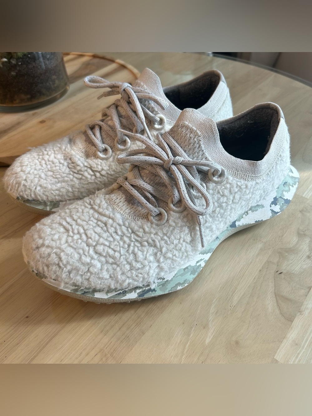 allbirds Men's Wool Fluff Dasher Sneakers with Camo Sole Size 10